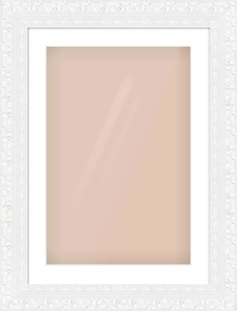 White Reverse Frame for 40 × 60cm artwork, with Smooth White Single Mount