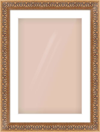 Gold Reverse Frame for 40 × 60cm artwork, with Smooth White Single Mount