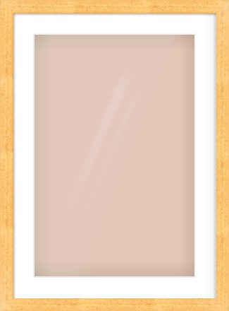 Oak Effect Flat Frame for 40 × 60cm artwork, with Smooth White Single Mount