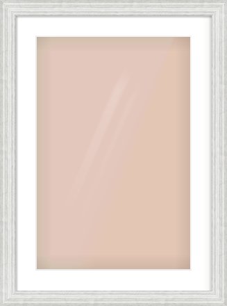 Silver Foil Flat Frame for 40 × 60cm artwork, with Smooth White Single Mount