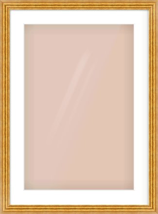 Gold Reverse Frame for 40 × 60cm artwork, with Smooth White Single Mount