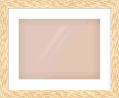 Natural Wood Reverse Frame for 406 × 305mm artwork, with Smooth White Single Mount
