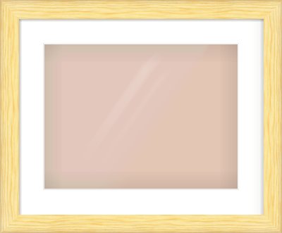 Natural Wood Cushion Frame for 406 × 305mm artwork, with Smooth White Single Mount