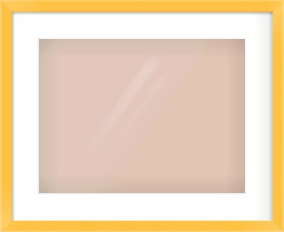 Yellow Paint Flat Frame for 406 × 305mm artwork, with Smooth White Single Mount