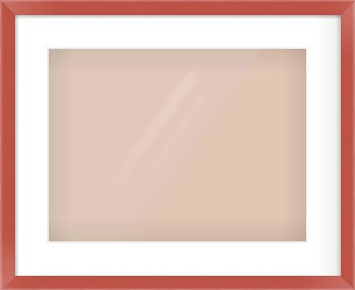Red Paint Flat Frame for 406 × 305mm artwork, with Smooth White Single Mount