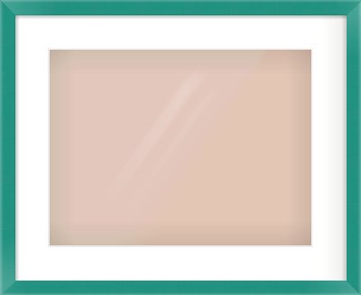 Green Paint Flat Frame for 406 × 305mm artwork, with Smooth White Single Mount