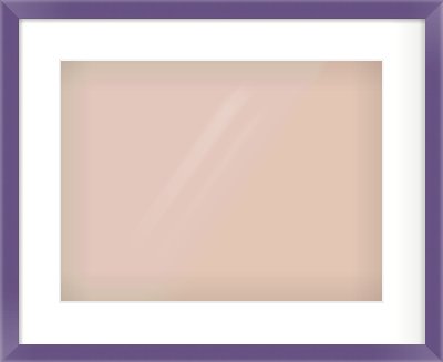 Purple Paint Flat Frame for 406 × 305mm artwork, with Smooth White Single Mount