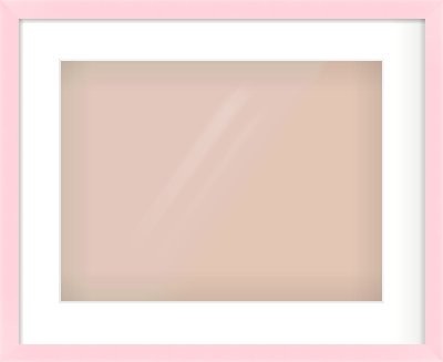 Pink Paint Flat Frame for 406 × 305mm artwork, with Smooth White Single Mount