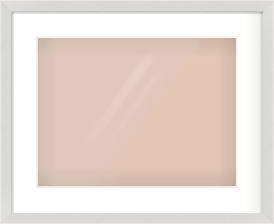 Silver Flat Frame for 406 × 305mm artwork, with Smooth White Single Mount