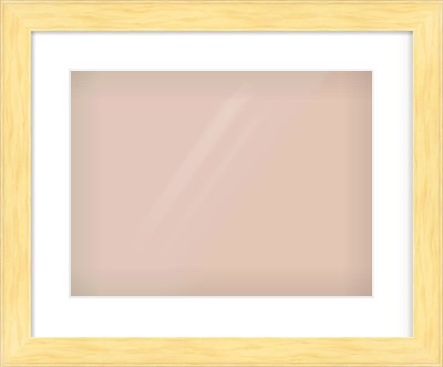 Natural Wood Stepped Flat Frame for 406 × 305mm artwork, with Smooth White Single Mount