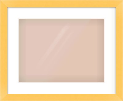 Yellow Paint Flat Frame for 406 × 305mm artwork, with Smooth White Single Mount