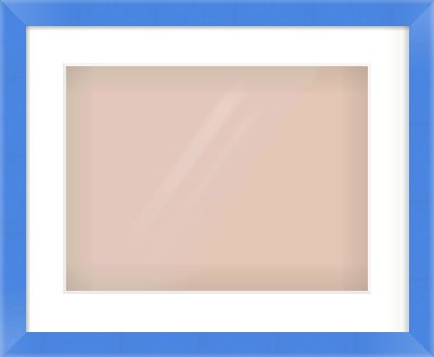 Light Blue Paint Flat Frame for 406 × 305mm artwork, with Smooth White Single Mount