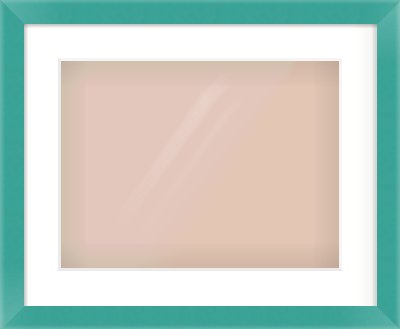 Green Paint Flat Frame for 406 × 305mm artwork, with Smooth White Single Mount