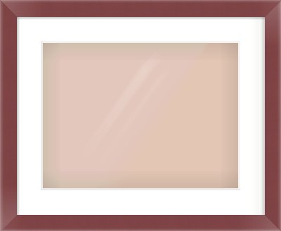 Maroon Paint Flat Frame for 406 × 305mm artwork, with Smooth White Single Mount