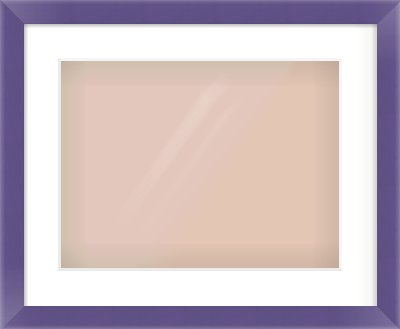 Purple Paint Flat Frame for 406 × 305mm artwork, with Smooth White Single Mount