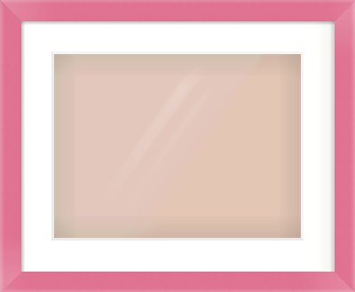 Pink Paint Flat Frame for 406 × 305mm artwork, with Smooth White Single Mount