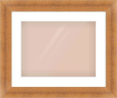 Antique Pine Flat Frame for 406 × 305mm artwork, with Smooth White Single Mount