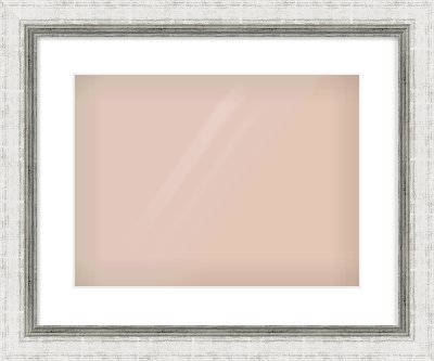 Silver Reverse Frame for 406 × 305mm artwork, with Smooth White Single Mount