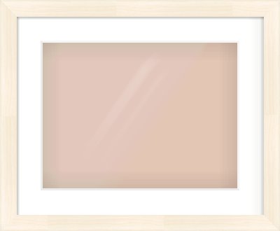 Natural Wood Flat Frame for 406 × 305mm artwork, with Smooth White Single Mount