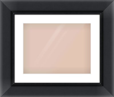 Black Reverse Frame for 406 × 305mm artwork, with Smooth White Single Mount