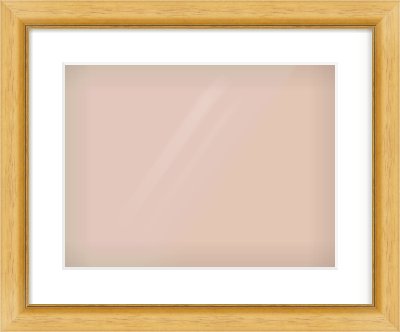 Natural Wood Reverse Frame for 406 × 305mm artwork, with Smooth White Single Mount