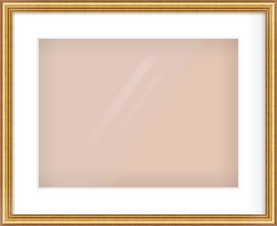 Gold Dome Frame for 406 × 305mm artwork, with Smooth White Single Mount