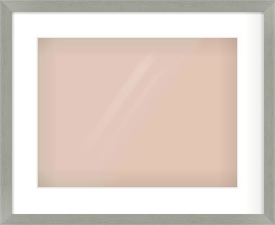 Pale Grey Flat Frame for 406 × 305mm artwork, with Smooth White Single Mount