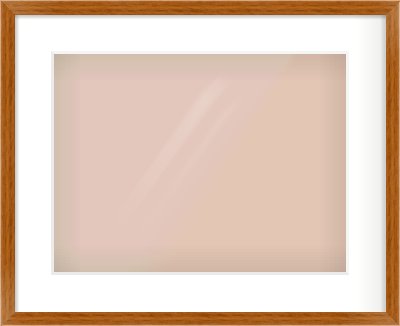 Natural Wood Flat Frame for 406 × 305mm artwork, with Smooth White Single Mount