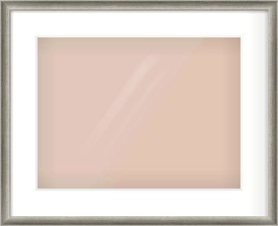 Silver Cushion Frame for 406 × 305mm artwork, with Smooth White Single Mount