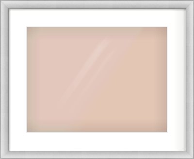 Silver Cushion Frame for 406 × 305mm artwork, with Smooth White Single Mount