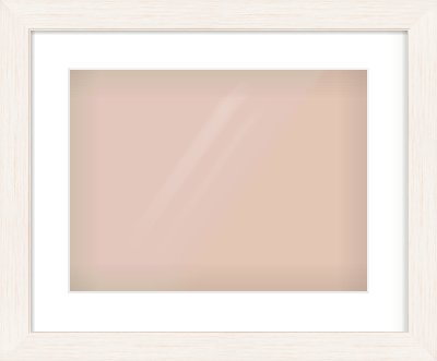 Ivory Driftwood Flat Frame for 406 × 305mm artwork, with Smooth White Single Mount