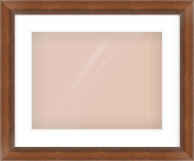 Brown Flat Frame for 406 × 305mm artwork, with Smooth White Single Mount