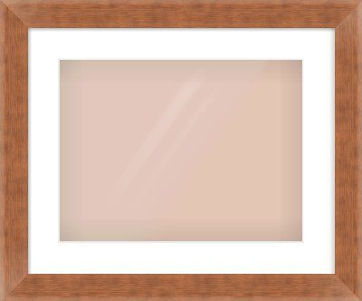 Bronze Flat Frame for 406 × 305mm artwork, with Smooth White Single Mount