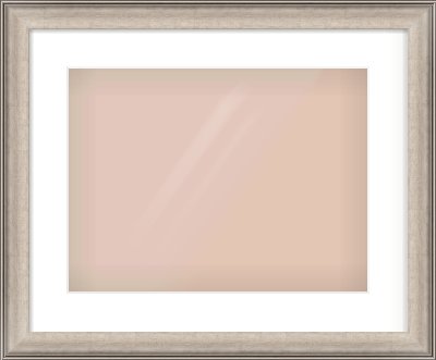 Champagne Silver Scoop Frame for 406 × 305mm artwork, with Smooth White Single Mount
