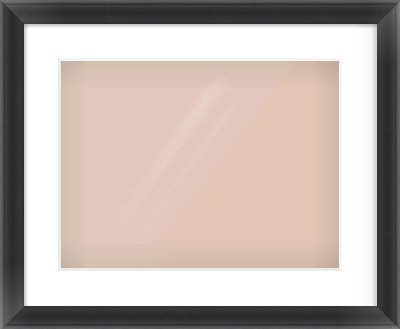 Black Scoop Frame for 406 × 305mm artwork, with Smooth White Single Mount