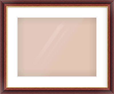 Brown Reverse Frame for 406 × 305mm artwork, with Smooth White Single Mount