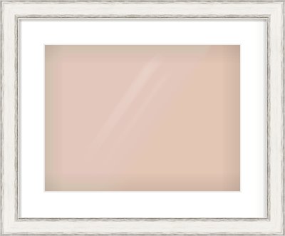 Black/Silver Flat Frame for 406 × 305mm artwork, with Smooth White Single Mount
