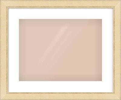 Gold Flat Frame for 406 × 305mm artwork, with Smooth White Single Mount