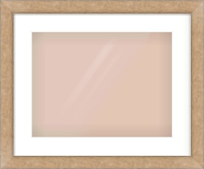 Bronze Flat Frame for 406 × 305mm artwork, with Smooth White Single Mount
