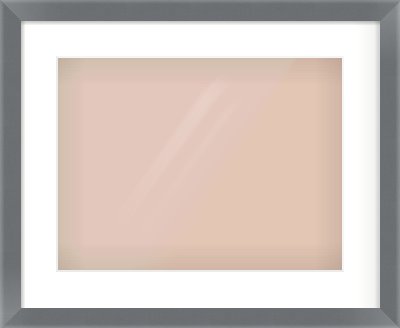 Grey Flat Frame for 406 × 305mm artwork, with Smooth White Single Mount