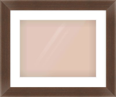 Brown Flat Frame for 406 × 305mm artwork, with Smooth White Single Mount