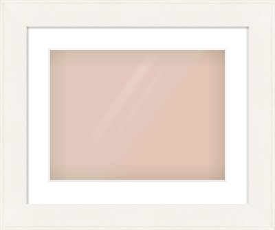 Ivory Flat Frame for 406 × 305mm artwork, with Smooth White Single Mount
