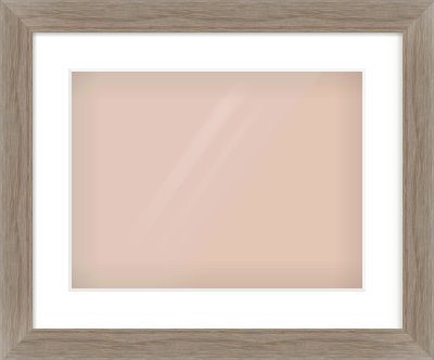 Grey Wood Flat Frame for 406 × 305mm artwork, with Smooth White Single Mount