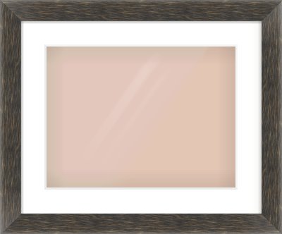 Black Flat Frame for 406 × 305mm artwork, with Smooth White Single Mount