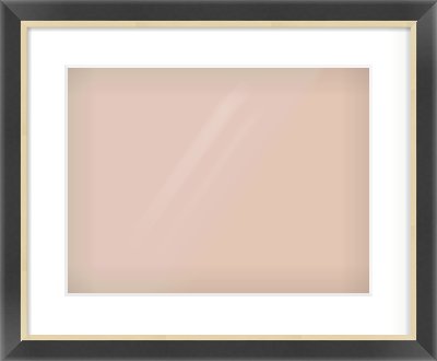 Black/Gold Flat Frame for 406 × 305mm artwork, with Smooth White Single Mount