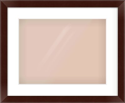 Brown Flat Frame for 406 × 305mm artwork, with Smooth White Single Mount