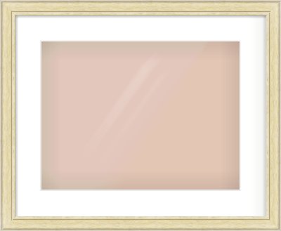 Ivory Reverse Frame for 406 × 305mm artwork, with Smooth White Single Mount