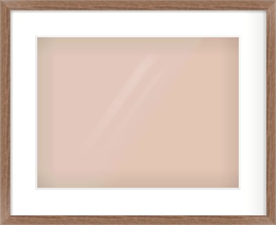Walnut Flat Frame for 406 × 305mm artwork, with Smooth White Single Mount