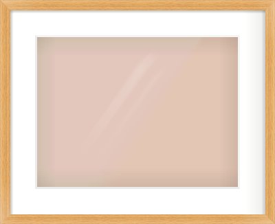 Oak Veneer Flat Frame for 406 × 305mm artwork, with Smooth White Single Mount