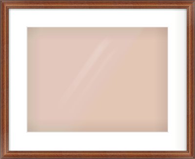 Brown Cushion Frame for 406 × 305mm artwork, with Smooth White Single Mount